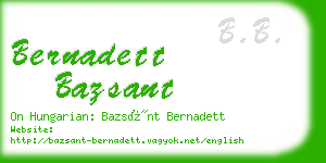 bernadett bazsant business card